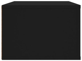 Έπιπλο Τηλεόρασης Κρεμαστό Μαύρο 80x36x25 εκ. Επεξεργ. Ξύλο - Μαύρο