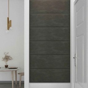 vidaXL Πάνελ Τοίχου 12 τεμ. Σκ. Γκρί 90 x 30 εκ. 3,24 μ² Βελούδο