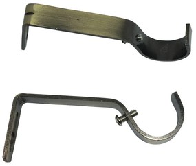 Βάσεις Ανοιχτού Τύπου Διπλές (Σετ 2τμχ) Grace Bronze 550286