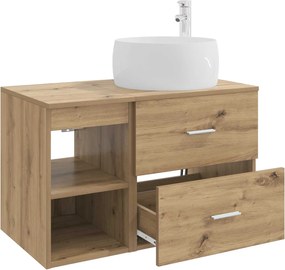 vidaXL Σετ Επίπλων Μπάνιου 2 pcs Artisan Δρυς Επεξεργασμένο Ξύλο