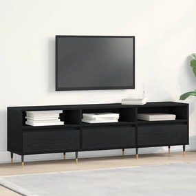 vidaXL Ντουλάπα τηλεόρασης Μαύρο Δρυς 150x30x44,5 εκ Κατασκευασμένο ξύλο