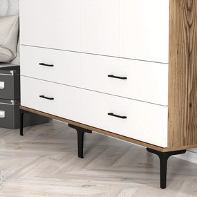 Τετραφυλλη Ντουλαπα Λευκο KUMSAL 47.5x160x201.4