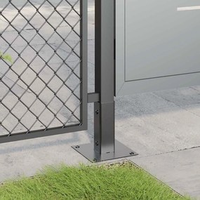 vidaXL Βάσεις στύλων τετράγωνες 12 τεμάχια Χάλυβας με επικάλυψη σκόνης