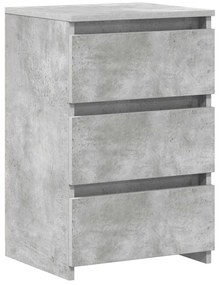vidaXL Κομοδίνα 2 τεμ. Γκρι Σκυροδέματος 40x35x62,5 εκ. Επεξ. Ξύλο