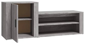 vidaXL Παπουτσοθήκη Γκρι Sonoma 130x35x54 εκ. από Επεξεργασμένο Ξύλο