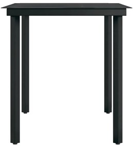 vidaXL Σετ Τραπεζαρίας Κήπου 7 Τεμαχίων Μαύρο