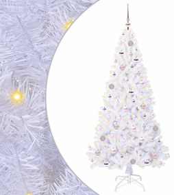 vidaXL Τεχνητό Χριστουγεννιάτικο Δέντρο Λευκό 180 cm PVC και Ατσάλι