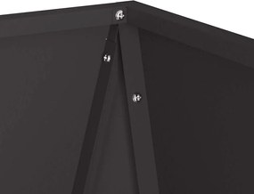 vidaXL Γλάστρα Μαύρο 40 x 40 x 75 cm Ατσάλι