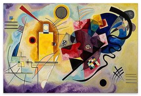 Πίνακας σε καμβά Yellow Red Blue&quot; Megapap ψηφιακής εκτύπωσης 70x50x3εκ.&quot;
