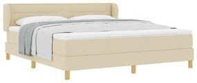 vidaXL Στρώμα Κρεβατιού με Στρώμα σε Κρεμ - 180x200 εκ Υφασμάτινο