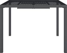vidaXL Τραπέζι Κήπου Ανθρακί 100x100x72 εκ. Ατσάλινο