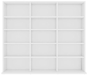 vidaXL Έπιπλο για CD Λευκό 102 x 23 x 89,5 εκ. από Μοριοσανίδα