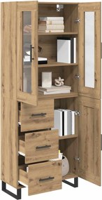 vidaXL Highboard 2 pcs Artisan Oak 69,5 x 34 x 180 εκ.