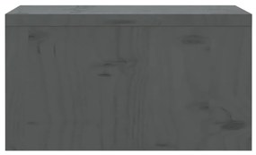 Βάση Οθόνης Γκρι 50 x 27 x 15 εκ. από Μασίφ Ξύλο Πεύκου - Γκρι