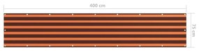 Διαχωριστικό Βεράντας Πορτοκαλί/Καφέ 75 x 400 εκ. Ύφασμα Oxford - Πολύχρωμο