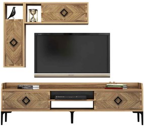 Σύνθεση Τηλεόρασης Samba 845HCT3073 180x35x52cm Walnut