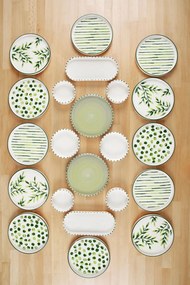 Breakfast Set (22 Pieces) MCH09974 Green
White