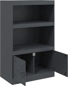 vidaXL Μπουφές Ανθρακί 67x39x107 εκ. από Ατσάλι