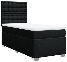 ΚΡΕΒΑΤΙ BOXSPRING ΜΕ ΣΤΡΩΜΑ ΜΑΥΡΟ 80 X 200 ΕΚ. ΥΦΑΣΜΑΤΙΝΟ 3290331