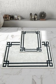 Stewehome Σετ χαλιών μπάνιου με αντιολισθητική βάση 2 τεμαχίων 60x100x6 cm