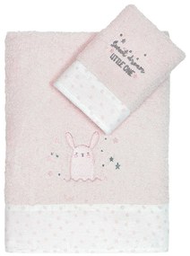 Πετσέτες Παιδικές Lovely Bunny (Σετ 2τμχ) White-Pink Nima Towels Set 70x140cm 100% Cotton