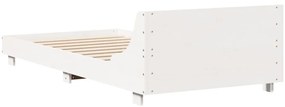 vidaXL Σκελετός Κρεβ. Χωρίς Στρώμα Λευκό 75x190 εκ Μασίφ Πεύκο
