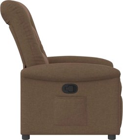 vidaXL Πολυθρόνα Ανακλινόμενη Καφέ Υφασμάτινη