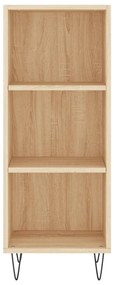 vidaXL Μπουφές Sonoma δρυς 34,5 x 34 x 180 εκ. από Επεξεργασμένο Ξύλο