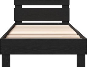 vidaXL Σκελετός Κρεβατιού Μαύρη Δρυς 80 x 200 cm Επεξεργασμένο Ξύλο