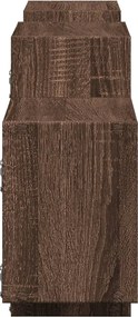 vidaXL Ραφιέρα Τοίχου Καφέ Δρυς 129x18x42 εκ. από Επεξεργασμένο Ξύλο