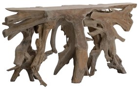 Κονσόλα Root χειροποίητη teak ξύλο φυσικό 150x40x80εκ