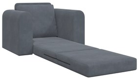 vidaXL Καναπές Κρεβάτι 2 σε 1 Σκούρο Γκρι 98x71x83 εκ. Βελούδο