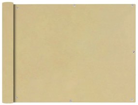 vidaXL Διαχωριστικό Βεράντας Μπεζ 90 x 400 εκ. από Ύφασμα Oxford