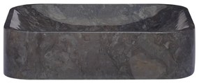 vidaXL Νιπτήρας Μαύρος 40 x 40 x 10 εκ. Μαρμάρινος