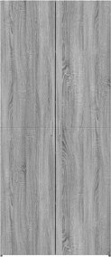 vidaXL Ντουλάπι Γκρι Sonoma 80x42,5x185 εκ. από Επεξεργασμένο Ξύλο