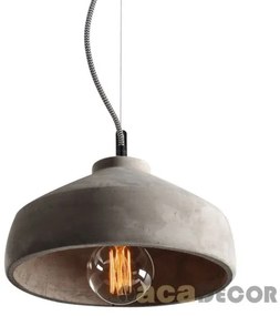 Φωτιστικό κρεμαστό τσιμεντένιο γκρι με σύρμα Φ28 V351581P ACA-V351581P-Γκρι V351581P