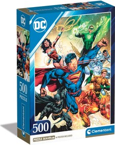 Clementoni Παζλ High Quality Collection DC Comics Justice League 500 τμχ - Compact Box