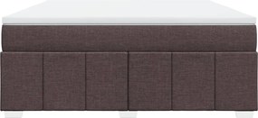 vidaXL Κρεβάτι Boxspring με Στρώμα Σκούρο Καφέ 180x200 εκ Υφασμάτινο