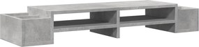 vidaXL Βάση Οθόνης με Αποθ. Γκρι Σκυρ. 100x27x15 εκ. Επεξεργ. Ξύλο