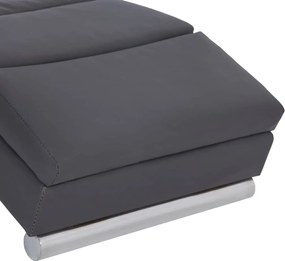 vidaXL Ανάκλιντρο Γκρι από Συνθετικό Δέρμα