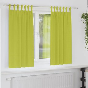 vidaXL Κουρτίνες Μαύρης Ύφανσης με Δαχτυλίδια 2 pcs Πράσινο