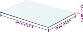 vidaXL Ράφια Πάνελ 2 τεμ. Διάφανα 50 x 30 εκ. Γυάλινα