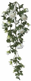 Τεχνητό Κρεμαστό Φυτό Τριανταφυλλιά 00-00-23323-2 120cm Green-White Marhome Πλαστικό, Ύφασμα