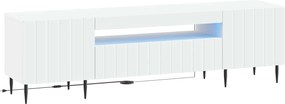 vidaXL Ντουλάπα LED Τηλεόρασης Λευκό Επεξεργασμένο Ξύλο