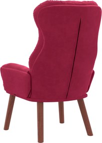 vidaXL Πολυθρόνα Κόκκινο 69 x 74 x 93 εκ. Βελούδο