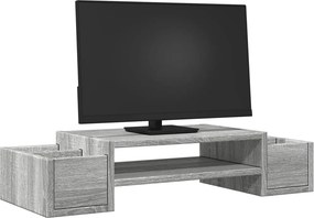 vidaXL Βάση Οθόνης με Αποθ. Γκρι Sonoma 70x27x15 εκ. Επεξεργ. Ξύλο