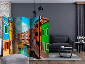 Διαχωριστικό με 5 τμήματα - Colorful Canal in Burano II [Room Dividers]