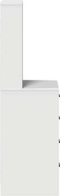 vidaXL Highboard με συρτάρι Λευκό 40 x 41 x 135 εκ. Επεξεργασμένο ξύλο