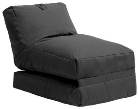 Πολυθρόνα πουφ-κρεβάτι Dreamy pakoworld αδιάβροχο μαύρο - 071-001522