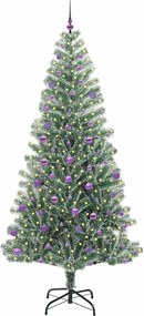 vidaXL Τεχνητό Δέντρο Χριστουγέννων με Χιόνι και Φώτα LED 240 cm